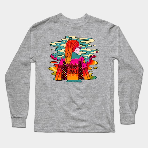 Fired Up Female Long Sleeve T-Shirt by Doodle by Meg